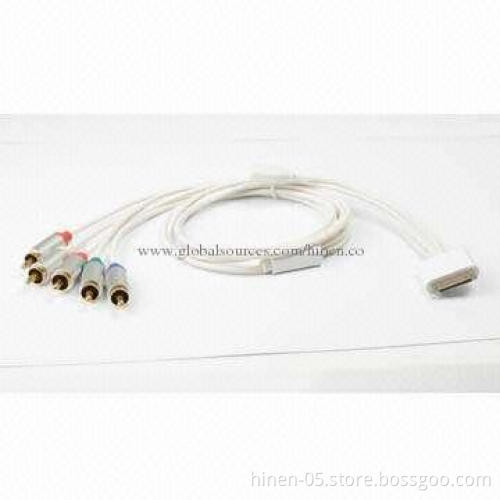 Dock Connector to Component AV Cable with USB, Connects Your Apple Devices